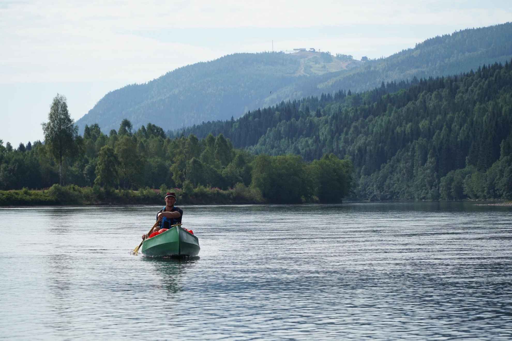Canoeing on river Klarälven in Värmland