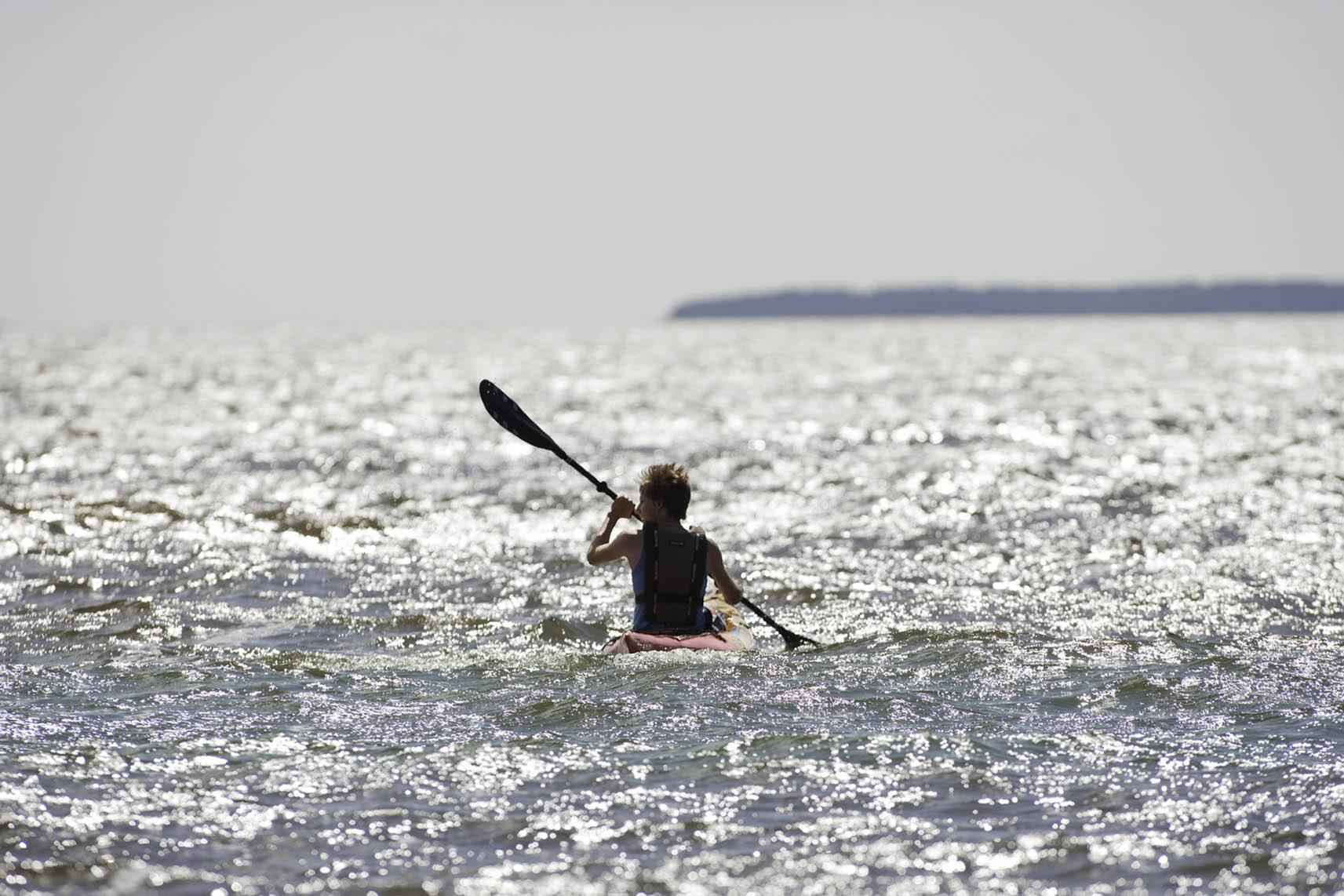 Kayaking in lake Vänern
