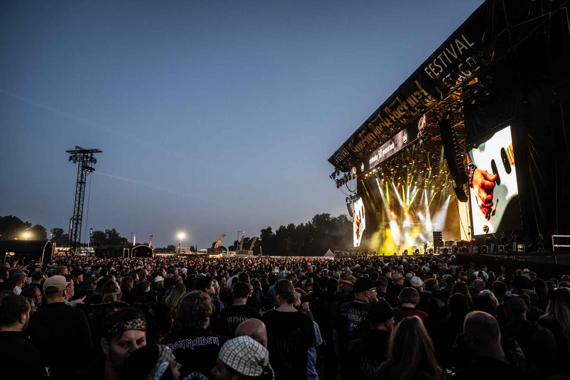Large audience at a rock concert at the festival Sweden Rock outside Sölvesborg.