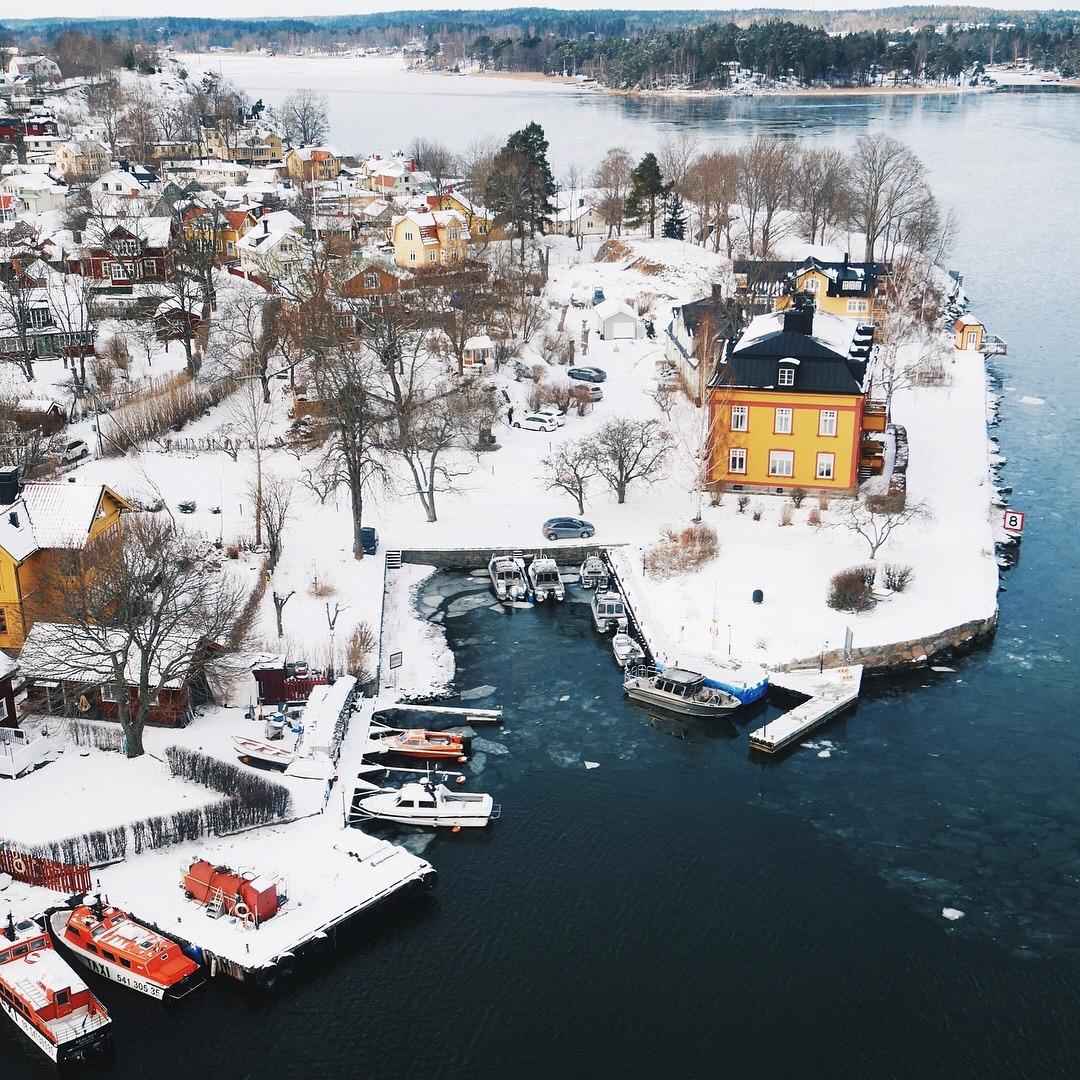 Stockholm archipelago in winter