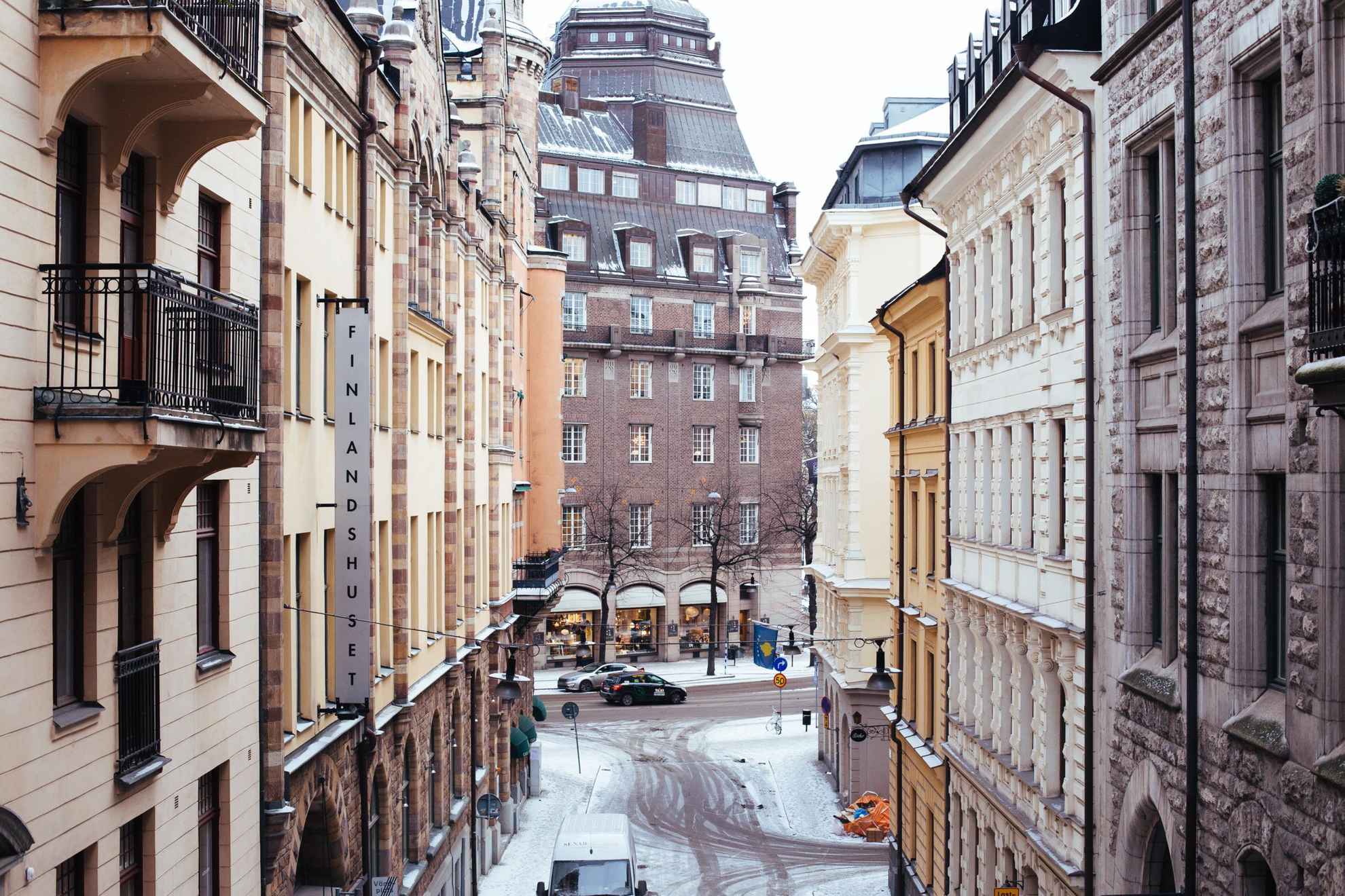 The street Snickarbacken in Stockholm