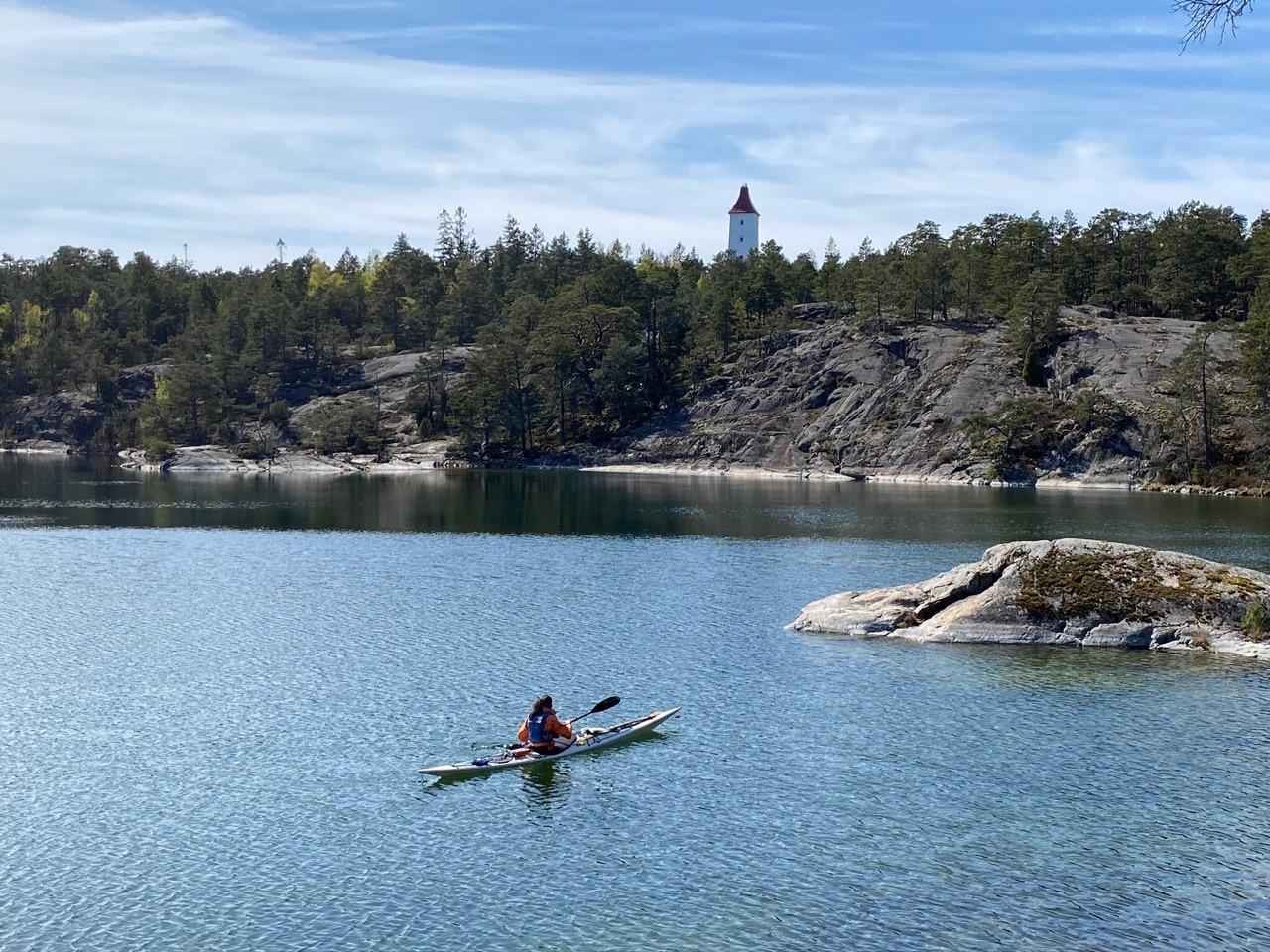 Kayaking outside Västervik