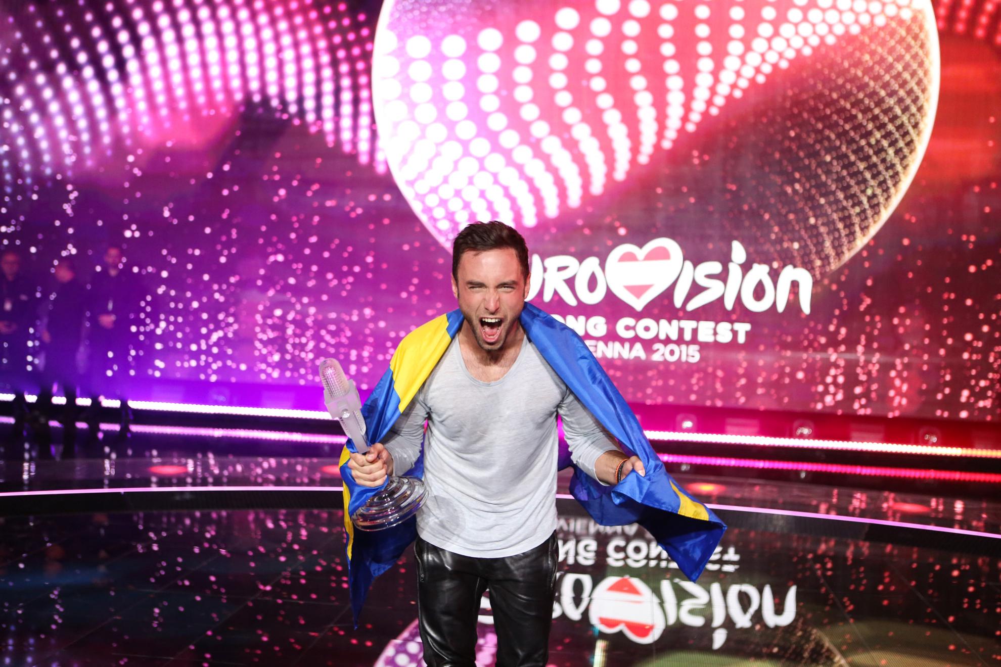 Måns Zelmerlöw at the Eurovision Song Contest in Vienna 2015