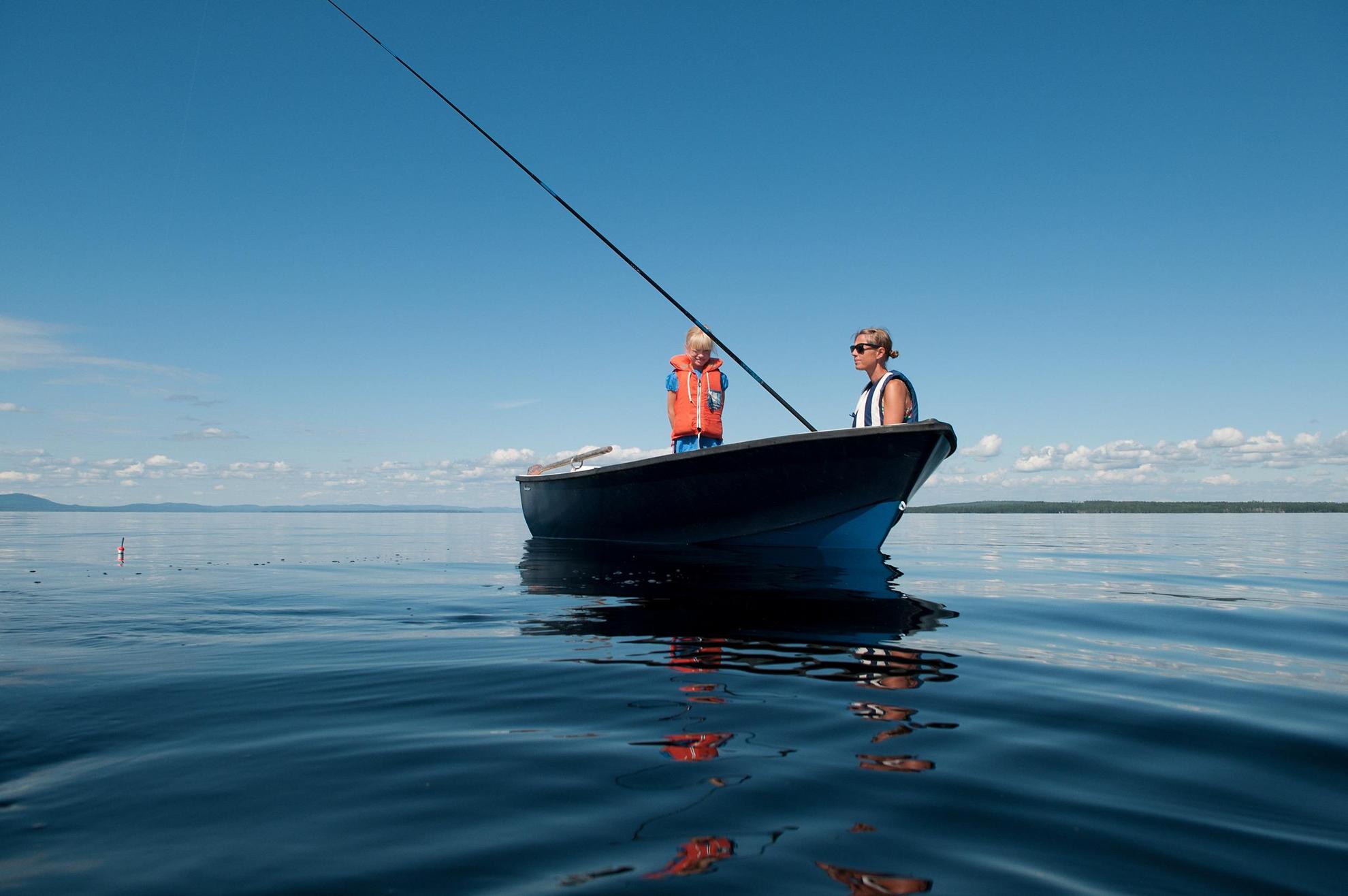 Fishing on Lake Siljan