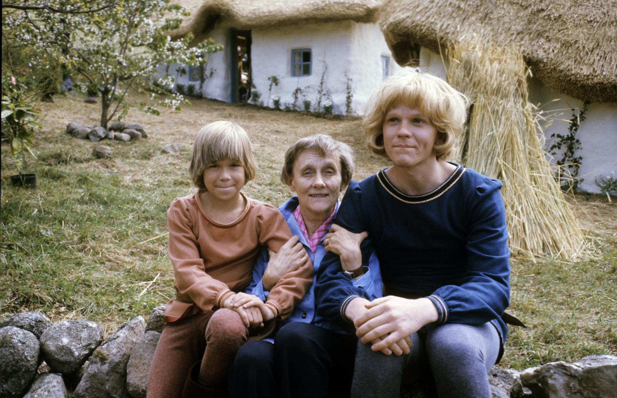 Astrid Lindgren at the filming of 'The Brothers Lionheart'