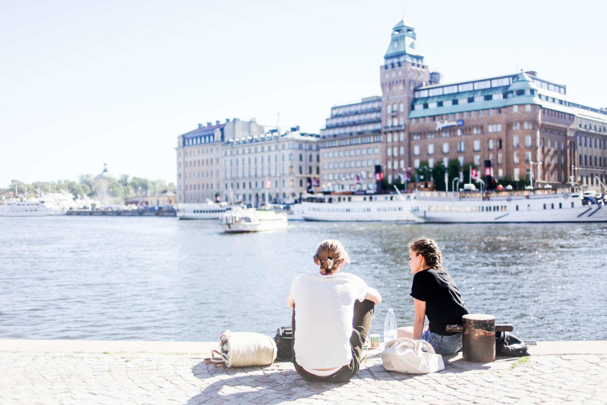 Nybrokajen harbour in Stockholm